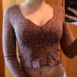 American Eagle floral crop top Size XS